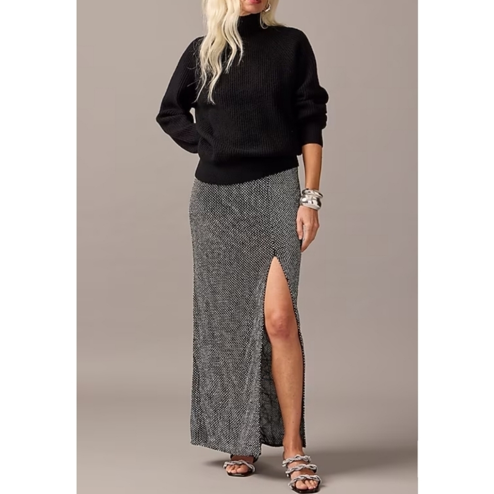 J.Crew Collection Side-Slit Rhinestone Skirt - Picture 6 of 15